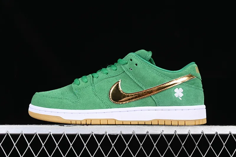 All categories Nk SB Dunk series Nk SB Dunk Low low-top sneakers Y version Nk SB Dunk Low Pro green gold SB smashed backboard fashion casual sneakers BQ6817-303